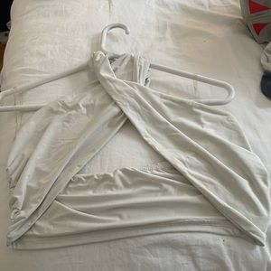 White wrap top